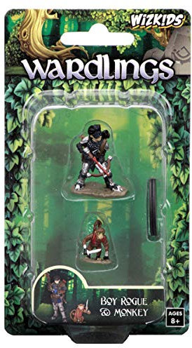 (Boy Rogue & Monkey) - FanHeads Wizkids Wardlings Rpg Figures, Boy Rogue Monkey