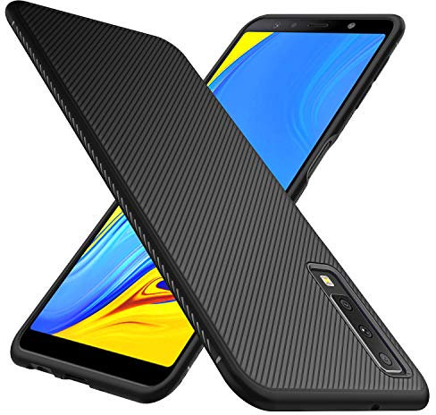 iBetter Cover Protettiva per Samsung Galaxy A7 2018, Protezione Durevole, Compatibilità Esatta per Smartphone (Nero)