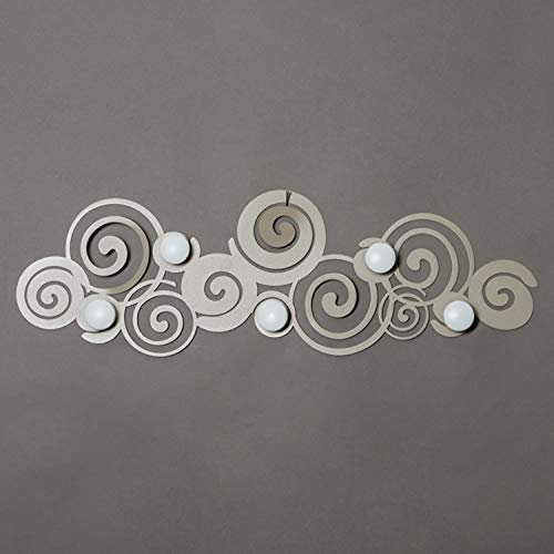 Arti & Mestieri Orfeo - Appendiabiti di Design 100% Made in Italy - in Ferro, 75 x 25 cm - Sabbia