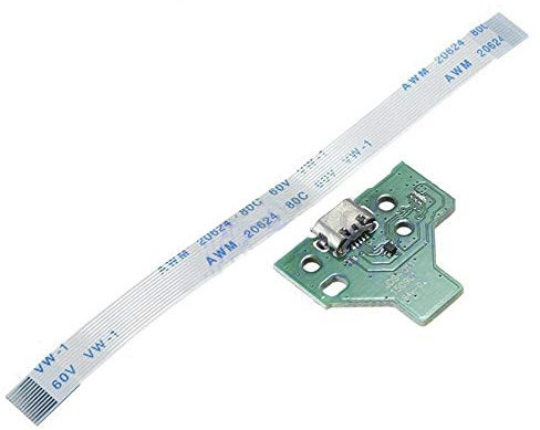 Micro USB Charging Socket Port Circuit Board 12 Pin Power Flex Ribbon Cable for JDS-011 Sony Playstation PS4 Controller DualShock 4