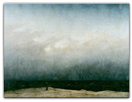 Kunstdruck Poster - Caspar David Friedrich Der Mönch am Meer 80x60 cm ca. A1 - Alte Meister Bild ohne Rahmen