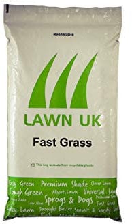 Fast Grass Seed Lawn UK - 4KG - Easy to sow - Fast to Grow & Germinate - 7-10 Days - Hardwearing - Affordable Price - for Small High Traffic Lawns - Quick Renovation