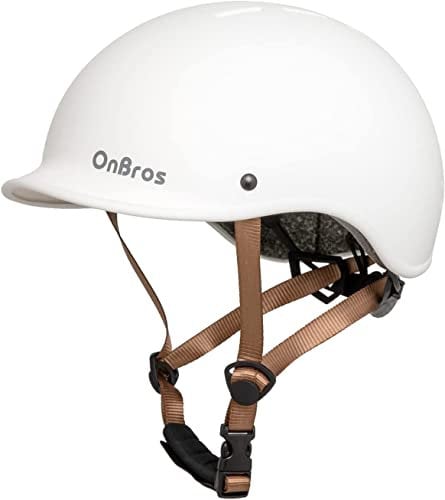 Exclusky Casque Velo Homme avec Visière Basse Intégrée Casque Velo Femme Casque Velo Route pour Trotinette Urbain Cyclisme (56-61CM)