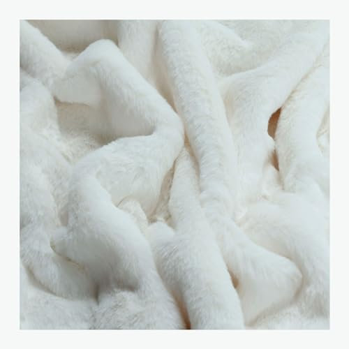 Stoff am Stück Stoff Polyester Fell weiß 1,5 cm Flor Fellimitat Fellstoff Webpelz weich leicht glänzend