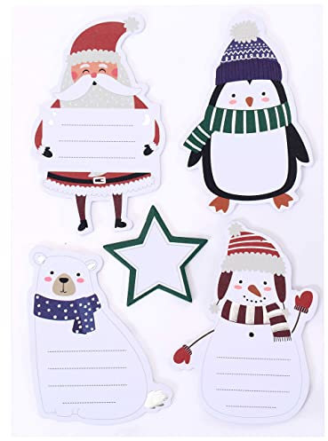 Papierdrachen Bullet Journal Sticky Notes - 5er Set Haftnotizen für Kinder - Weihnachtsdesign - Klebezettel, To-do & Notizzettel zur Weihnachtszeit