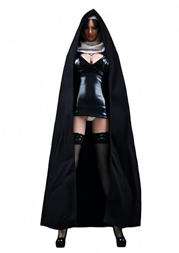 HiPlay 1/6 Scale Female Figure Doll Clothes, Cloak+Mask+Necklace+Top+Bra+Stockings+Boots Costume Full Set for 12 inch Female Action Figure Phicen/TBLeague CM167(C)