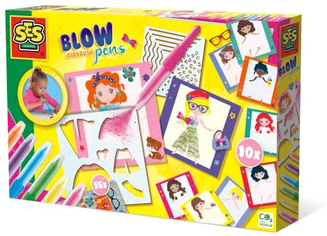 SES Creative 14709 Blow airbrush Pens-Fashion Designer, diverse Farben, Mittel