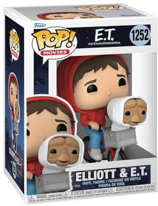 Funko Pop! Movies: ET - Elliott - Elliot With ET In Bike Basket - E.T. The Extra Terrestrial - Figura de Vinilo Coleccionable - Idea de Regalo- Mercancia Oficial - Juguetes para Niños y Adultos