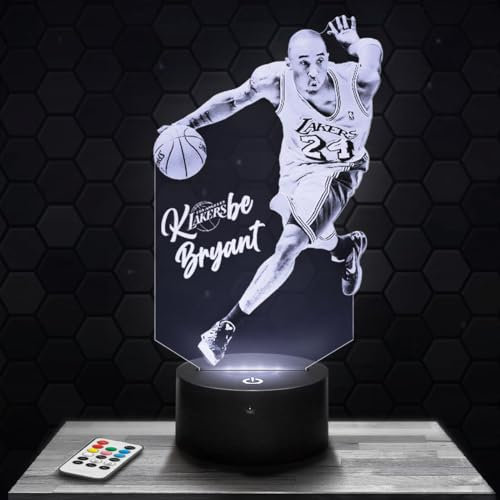 Nachttischlampe - Touch-Nachtlicht K. Bryant Basketballspieler 3D-LED-Lampe Illusion, Geschenkidee Weihnachten Geburtstag Junge und Mädchen Nachttischlampe Kinder- oder Erwachsenenzimmer TOP