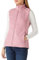 Outdoor Ventures Fleece Weste für Damen,Weich Ärmellos Jacke mit Reißverschlusstaschen, Sport Laufweste Frühling Herbst Fleeceweste Frauen Rosa XL
