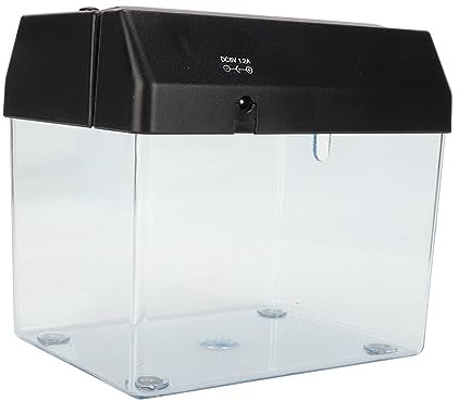 USB Paper Shredder, A6 A4 Mini Paper Cutter with Letter Opener, Battery Powered Electric Paper Cutting Machine with Transparent Waste Paper Basket for Home Office Desktop