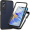 Oppo A17 Case with Built-in Screen Protector, 360 Full Body Protective Cover Heavy Duty Anti-Scratch Shockproof Slim Silicone Bumper Clear Phone Case for Oppo A17, Black