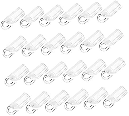 Alipis 24 Pz Maniglia per Veneziane Tende Verticali Bacchetta di Ricambio per Tende Sostituzione del Gancio della Mini Bacchetta Cieca Punte Ganci PVC Sostituire Trasparente