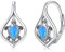 Schildkröten Ohrringe blauer Opal Brisur Ohrring 925 Sterlingsilber niedlicher Tier Creolen Ohrring Hypoallergen Täglicher Schmuck Geschenk für Frauen Mädchen