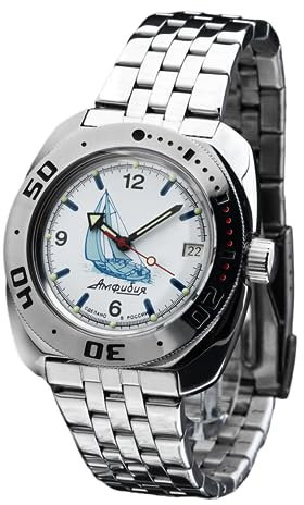 Strela VOSTOK Wostok Amphibian 2416/710615 20 ATM Military Taucheruhr 200m wasserdicht Automatik russische mechanische selbstaufziehende Uhr aus Russland