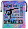Gymnastik Grip Bag für Gymnastik Gymnastik Kordelzug Tasche Gym Athlete Bag, Lila Blau Love Gymnastics, 9.25 x 12, Classic