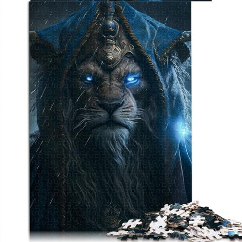 Puzzle für Erwachsene, König der Löwen, 1000 Teile, für Erwachsene und Kinder ab 12 Jahren, Papppuzzle, pädagogische Herausforderung, Größe: 26 x 38 cm