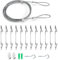 DIYCUT 12 Pièces Pince Crocodile, Clip Photo Fil Métallique, Photo Corde 1,5m De Long, Cable Acier 1,8mm, avec Vis, Crochets, pour DIY Carte Tenue Photo Debout Décoration Accessoires