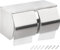 Desyeryamimi Distributeur de Papier Toilette Double Rouleau avec étagère de Rangement - 2 Rouleaux côte à côte en Acier Inoxydable - Support Mural pour Salle de Bain/Toilettes - Finition brossée