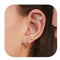 JeweBella 3Paar Ohrringe Silber 925 für Damen Mädchen Hypoallergen 14K Vergoldet Ohrringe Creolen Silber 925 Blatt Schmetterling Zirkonia Ohrstecker Silber 925 Klein Schlafen Knorpel Ohrringe Set