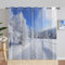 ANHOPE Winter Natur Schnee Baum Berg Vorhänge mit Ösen Weich Gardinen Blickdichte Thermo Vorhang Blackout Curtain Schlafzimmer Wohnzimmer Verdunklungsvorhänge 2er Set H 245 x B 200 cm
