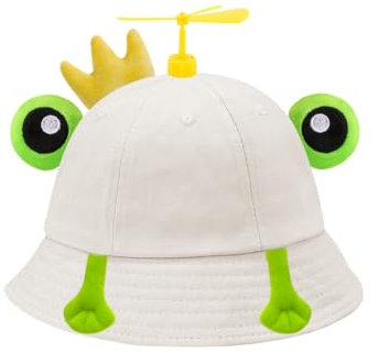 SIEBOLD Frosch mütze mit Krone,Propeller mütze,Helikopter Cap,Propeller Hut, Lustige mützen,für Erwachsene und Kinder für Karneval Partykostüm Requisiten Partygeschenk