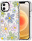 MOSNOVO Case for iPhone 12 Mini, [Buffertech 6.6ft Military-Grade Drop Protection] [Anti Peel Off Tech] Clear TPU Bumper Phone Case Cover Design - Linear Blooms