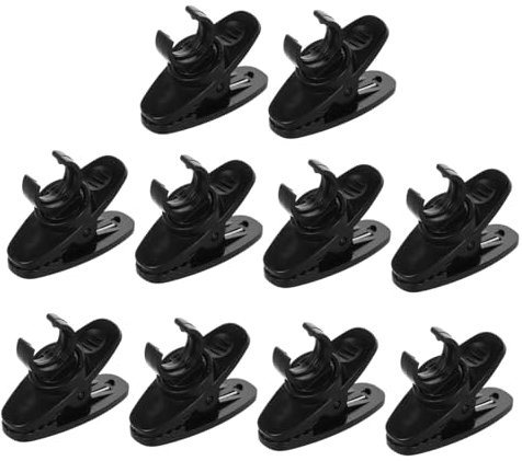 Toyvian 10pcs Mic Clip for Wireless Microphone Mic Earpiece Clip Lapel Holder Professional