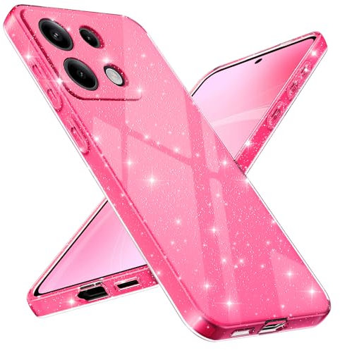 Paitech Glitter Cover per Xiaomi Redmi Note 13 Pro 5G/Poco X6 5G con Protezione Fotocamera, Custodia Glitter Silicone Morbido TPU Protezione Case, Sottile Antigraffio Antiurto Antimpronta Cover, Rosa