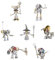 ToyGhillied 3D Metall Puzzle Modellbausatz Erwachsene, DIY 3D Steampunk Mecha Modell Kit Blind BX, Perfekte Metall Puzzle Geschenke für Weihnachten, 500+Teile, Set von 7