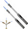 Butane Torch Long Lighter for BBQ Fireplace, Metal Refillable Windproof Lighter with Visible Fuel Window Flexible Extra Long Lighter for Camping BBQ Candle Cigar Kitchen (Butane Not Included)(2pcBlack