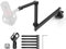 InnoGear Low Profile Mic Arm, 360° Rotatable Microphone Arm Stand Foldable Desk Mic Boom Arm with 3/8 to 5/8 Adapter for Fifine AM8 K669B Blue Yeti HyperX QuadCast SoloCast AT2020 and Other Mics