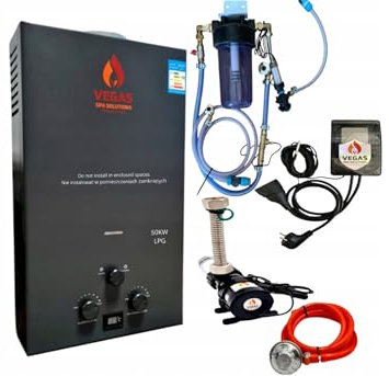 V-PREMIUM SOLUTION - Chauffe-eau – chauffe-eau extérieur – chaudière à gaz – sans réservoir – chauffe-eau à gaz – gaz en bouteille – sans réservoir – douche de camping –