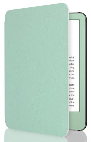 MoKo Case Fits 6 Kindle Basic 11th Generation 2024/2022, Agave Green | Lightweight Shell Cover, Magnetic Closure, Auto Wake/Sleep, for Kindle 11th 2024/2022 E-Reader