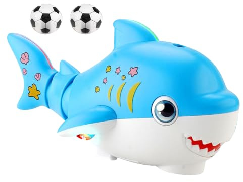 ETUCYNG Jeu De Soufflage De Balles | Jeu Équilibré Requin Souffle - Jouet STEM À Air avec Activation Sonore Lumieres Changeantes Motricite Fine Garcons Filles