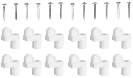 Nylon Window Screen Clips – 12-Pack Door & Window Frame Fasteners, Metal Screen Lock Clips with Screws, WindproofWindow & Door Latches, Corner Fixing Hardware for Home, Black & White