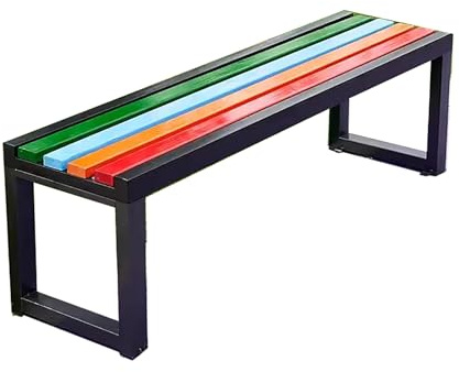 zxhrybh Parkbank, Gartenbank für Draußen, Sitzbank Garten mit Lattensitz, Sitzbank Outdoor, für Park, Garten, Lounge(Black,47.2in/120cm)