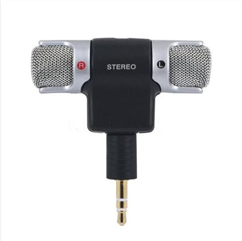 Western Gadget® Mini Stereo Microphone 3.5mm Gold-Plated Plug – Electret Condenser Mic for PC, Laptop, MD, Camera & Voice Recorders – Compact Uni-Directional Stereo, Plug-In Power (Not for Mobile)