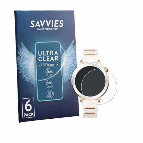 Savvies 6 Stück Schutzfolie für Oppo Watch X3 Mini Displayschutz-Folie Ultra-Transparent
