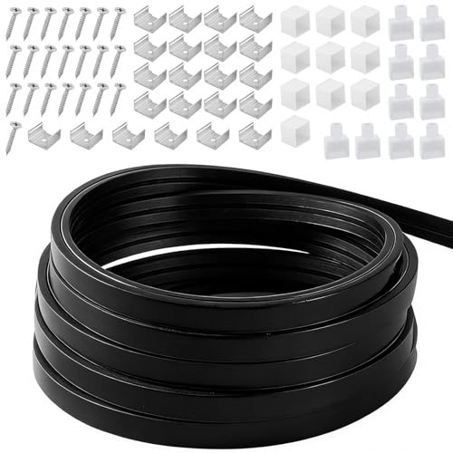 LED Schiene,Akustikpaneele LEDs Streifen 8m,LED Profil Silikon | Flexibles Silikon LED Profil,IP65 Wasserdicht LED Kanal Diffusor,für Decke Wand TV Akustikpaneel Beleuchtung