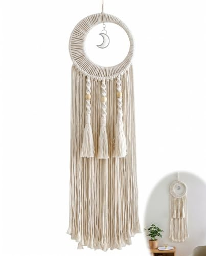YIPFEN Handgewebter Wandbehang, böhmischer Wandteppich, Traumfänger, Wohnaccessoires, Wohnzimmerakzente, Wandkunst, Ramadan-Dekoration (20 x 70 cm)