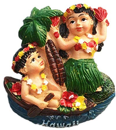 3D Hula Dance Hawaii USA Souvenir Kühlschrank Magnet Tourist Souvenir Geschenk Home & Kitchen Decoration Magnet Aufkleber Hawaii Kühlschrank Magnet