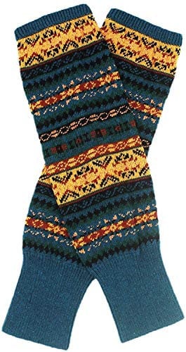 Beinstulpen 1 Paar legwarmer verdicken Wollen Stricken Stulpen für Herbst und Winter (blue)