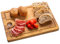 bar@drinkstuff Tabla de servir de madera de teca, 30,5 x 23 cm, plato para servir, tabla de alimentos, tabla de hamburguesas, tabla de madera
