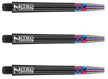 RED DRAGON Nitrotech Ionic Mittlere Schäfte - Schwarz - 2 Sets pro Packung (6 Schäfte in total)