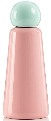 Stainless Steel Water Bottle - 500ml Insulated Water Bottle BPA Free. Cool and Modern Leak Proof Skittle Bottle Flask. Cold for 24+ Hours, Hot for 12. Pink & Mint by Lund London