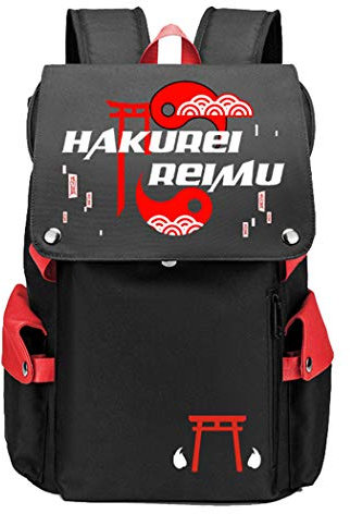 WANHONGYUE Touhou Project Anime Cosplay Backpack 15,6 Zoll Laptop Rucksack Schulranzen Schultasche Reisetasche