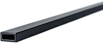 Tubes rectangulaires en aluminium « revêtement par poudre » 30 x 15 x 2 mm x 2000 mm anthracite RAL 7016.
