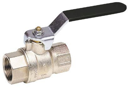 Syveco 521004 Serie 521 Messing Kugelhahn, PN40, Industrielle Serie Lange Fäden, Schwarzer Griff, 1/2 FNPT