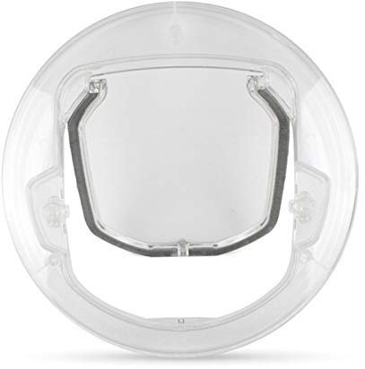 Katzenklappen Hua Katzenklappe/Haustiertür Mit 4-Wege-Verriegelung, PC-Rundglas-Winddichte Klappentür Für Innen- Und Außen-, Katzentür Mit Magnetischer Stummer Bürste